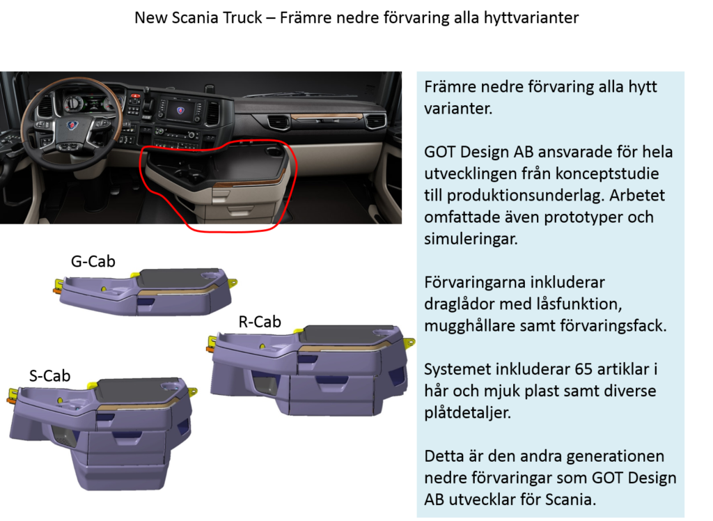 Nya Scania - 2 Främre nedra förvaring alla hyttvarianter